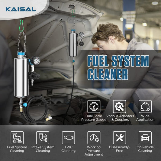 1000ML Fuel Injector Cleaner Kit 150PSI with Adapters