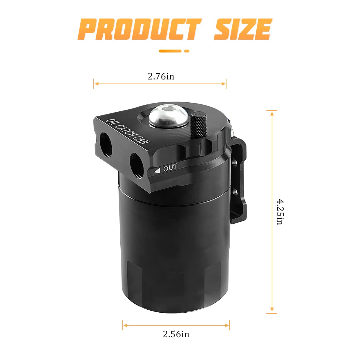 300ml Baffled Oil Catch Can Kit with Breather Filter