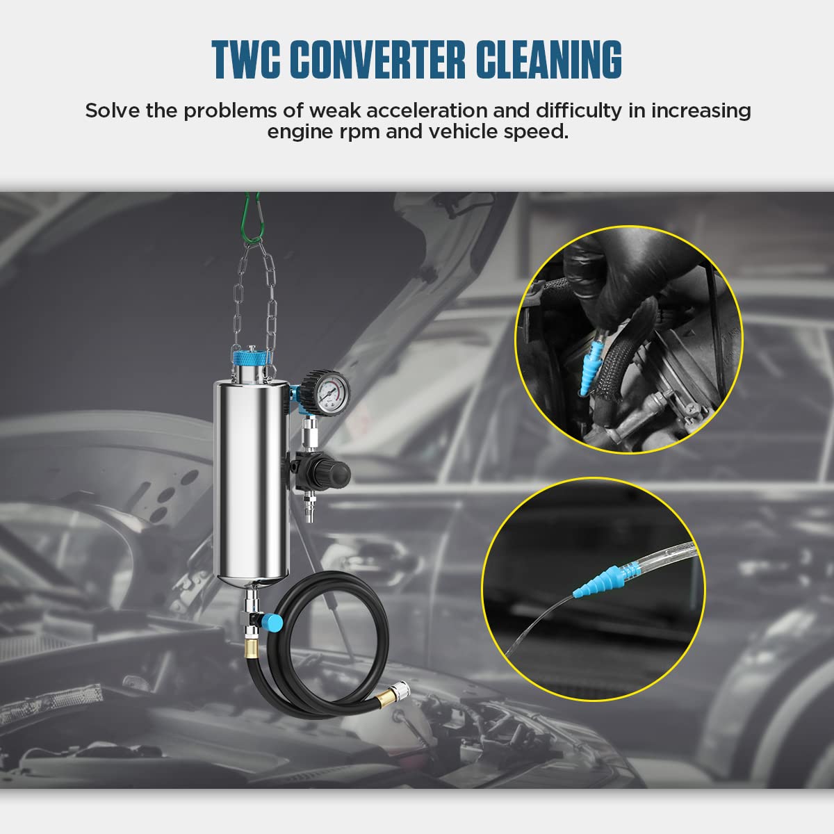 1000ML Fuel Injector Cleaner Kit 150PSI with Adapters