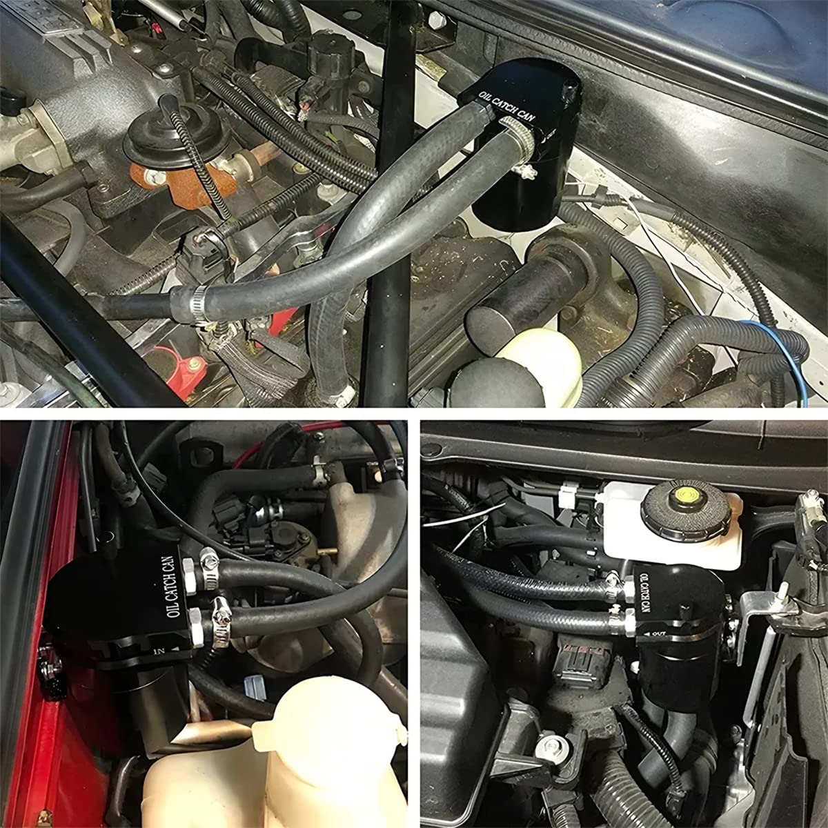 300ml Baffled Oil Catch Can Kit with Breather Filter