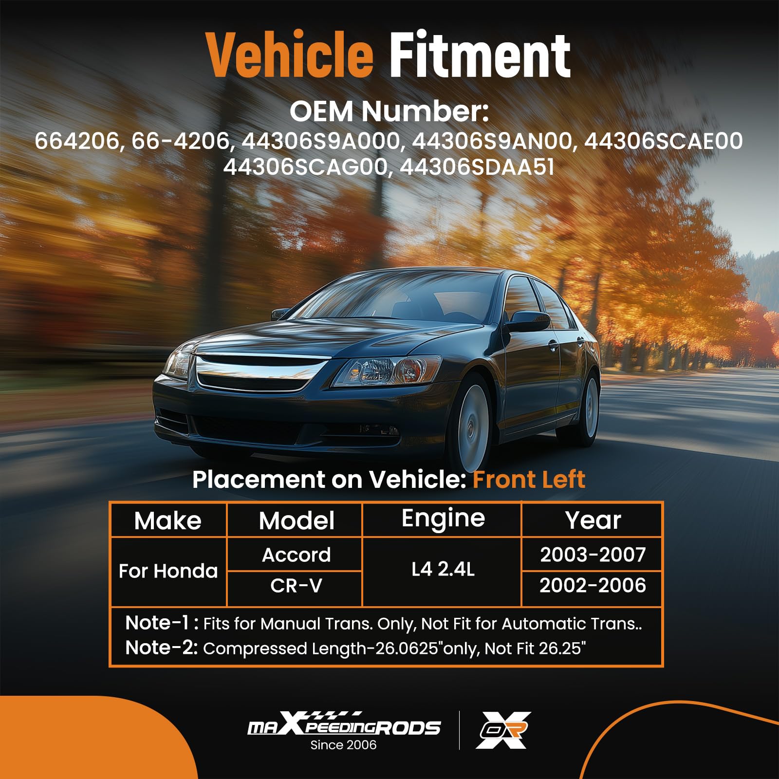 CV Axle Shaft Assembly for Honda CR-V & Accord Manual Trans.